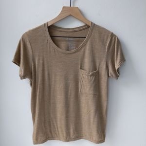 Ibex Wool Blend T Shirt Tan Women's Small
